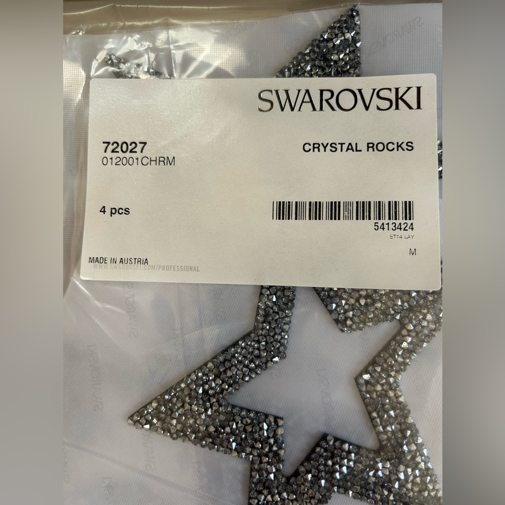 Swarovski hotfix large crystal stars 3 pack